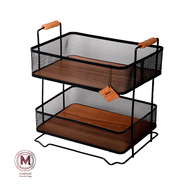 حامل البصل ذو طابقين من مرولین، طراز بلوط Baloot، كود 40132